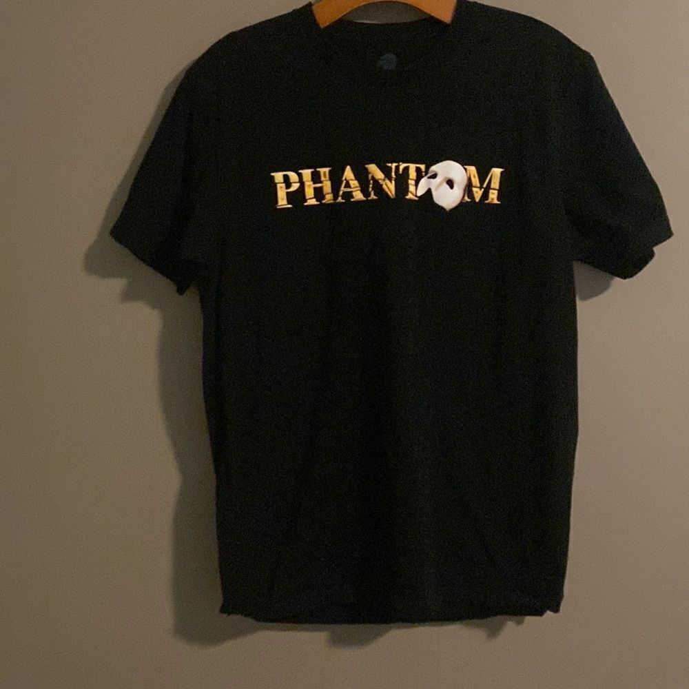 Phantom of the Opera US Tour Black and Gold Phantom Tshirt Unisex Medium NWOT
